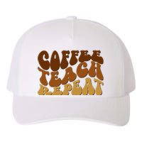 Coffee Teach Repeat Retro Gift For Teacher Yupoong Adult 5-Panel Trucker Hat