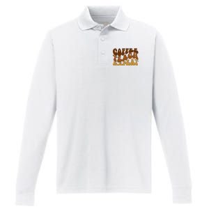 Coffee Teach Repeat Retro Gift For Teacher Performance Long Sleeve Polo