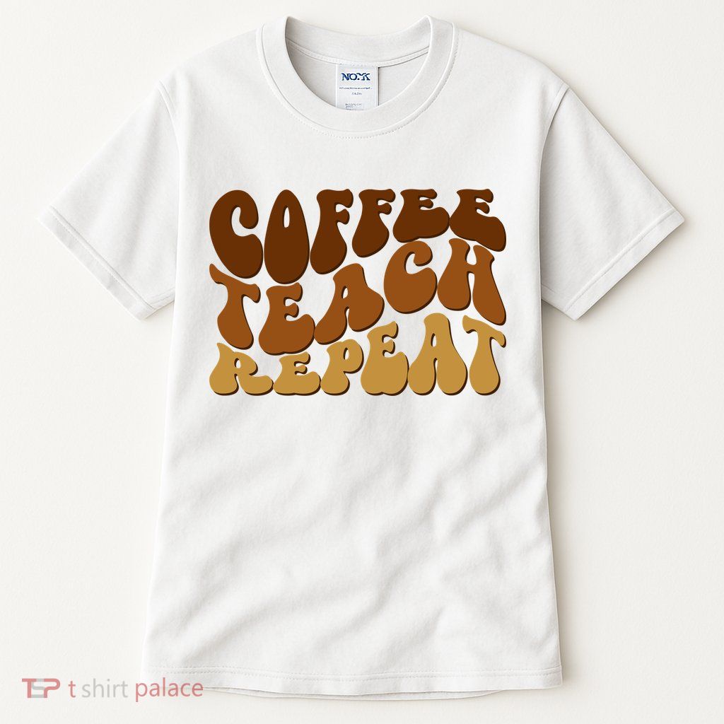 Coffee Teach Repeat Retro Gift For Teacher Tall T-Shirt