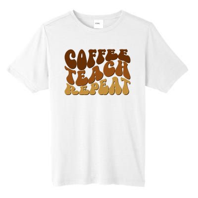 Coffee Teach Repeat Retro Gift For Teacher Tall Fusion ChromaSoft Performance T-Shirt