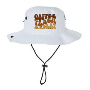 Coffee Teach Repeat Retro Gift For Teacher Legacy Cool Fit Booney Bucket Hat