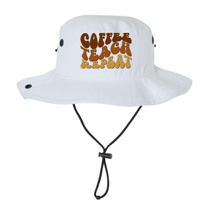 Coffee Teach Repeat Retro Gift For Teacher Legacy Cool Fit Booney Bucket Hat