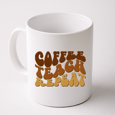 Coffee Teach Repeat Retro Gift For Teacher Mug