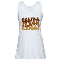 Coffee Teach Repeat Retro Gift For Teacher Ladies Essential Flowy Tank