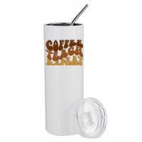 Coffee Teach Repeat Retro Gift For Teacher Stainless Steel Tumbler