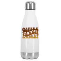 Coffee Teach Repeat Retro Gift For Teacher Stainless Steel Insulated Water Bottle