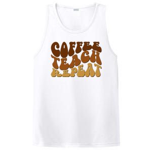 Coffee Teach Repeat Retro Gift For Teacher PosiCharge Competitor Tank