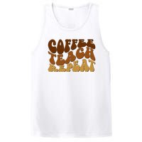 Coffee Teach Repeat Retro Gift For Teacher PosiCharge Competitor Tank