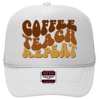 Coffee Teach Repeat Retro Gift For Teacher Hat