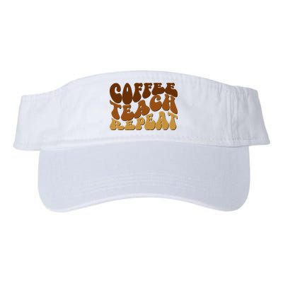 Coffee Teach Repeat Retro Gift For Teacher Visor