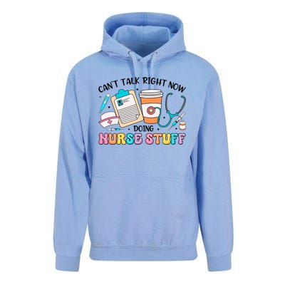 Cant Talk Right Now Doing Nurse Stuff Unisex Surf Hoodie