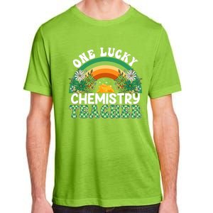 Chemistry Teacher Rainbow St Patricks Day One Lucky Teacher Gift Adult ChromaSoft Performance T-Shirt