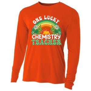 Chemistry Teacher Rainbow St Patricks Day One Lucky Teacher Gift Cooling Performance Long Sleeve Crew