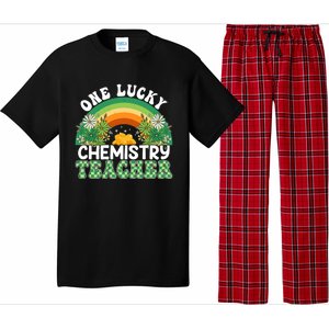 Chemistry Teacher Rainbow St Patricks Day One Lucky Teacher Gift Pajama Set