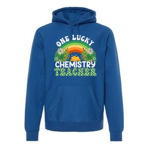 Chemistry Teacher Rainbow St Patricks Day One Lucky Teacher Gift Premium Hoodie