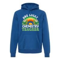 Chemistry Teacher Rainbow St Patricks Day One Lucky Teacher Gift Premium Hoodie