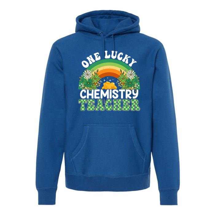 Chemistry Teacher Rainbow St Patricks Day One Lucky Teacher Gift Premium Hoodie