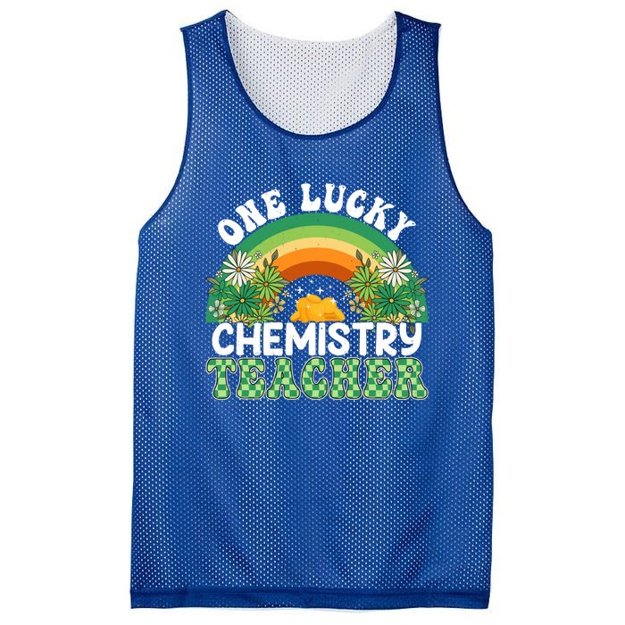 Chemistry Teacher Rainbow St Patricks Day One Lucky Teacher Gift Mesh Reversible Basketball Jersey Tank