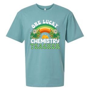 Chemistry Teacher Rainbow St Patricks Day One Lucky Teacher Gift Sueded Cloud Jersey T-Shirt