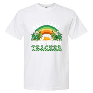 Chemistry Teacher Rainbow St Patricks Day One Lucky Teacher Gift Garment-Dyed Heavyweight T-Shirt