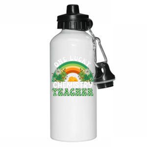 Chemistry Teacher Rainbow St Patricks Day One Lucky Teacher Gift Aluminum Water Bottle