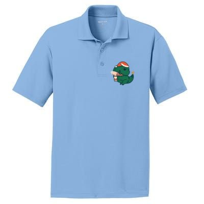 Christmas Tree Rex PosiCharge RacerMesh Polo