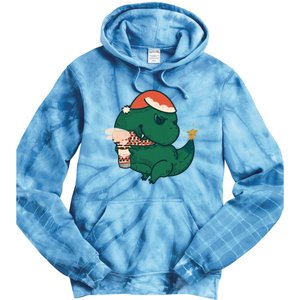 Christmas Tree Rex Tie Dye Hoodie