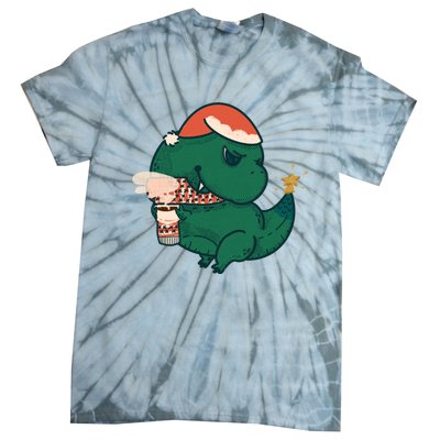 Christmas Tree Rex Tie-Dye T-Shirt