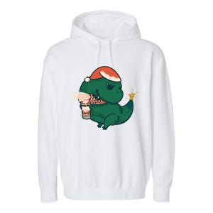 Christmas Tree Rex Garment-Dyed Fleece Hoodie