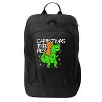 Christmas Tree Rex TRex Gingerbread Man Funny City Backpack