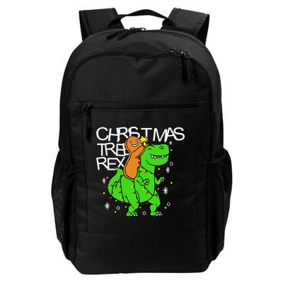 Christmas Tree Rex TRex Gingerbread Man Funny Backpack