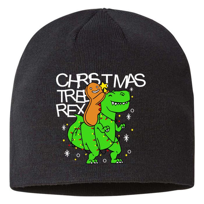 Christmas Tree Rex TRex Gingerbread Man Funny Sustainable Beanie