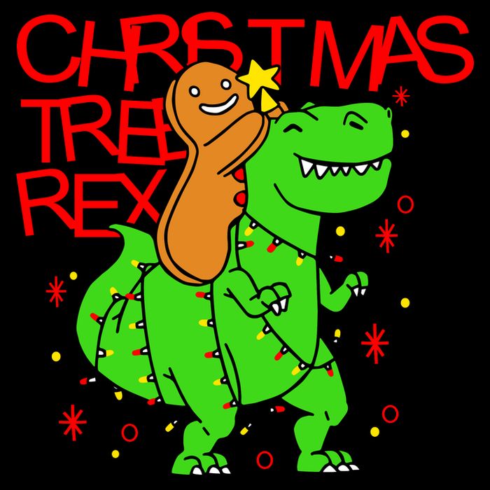 Christmas Tree Rex TRex Gingerbread Man Funny 16oz Travel Tumbler