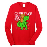 Christmas Tree Rex TRex Gingerbread Man Funny Long Sleeve Shirt