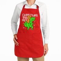 Christmas Tree Rex TRex Gingerbread Man Funny Apron