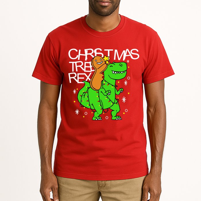Christmas Tree Rex TRex Gingerbread Man Funny Tall T-Shirt
