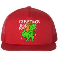 Christmas Tree Rex TRex Gingerbread Man Funny Flat Bill Trucker Hat
