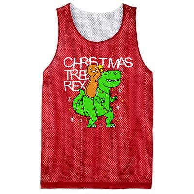 Christmas Tree Rex TRex Gingerbread Man Funny Mesh Reversible Basketball Jersey Tank