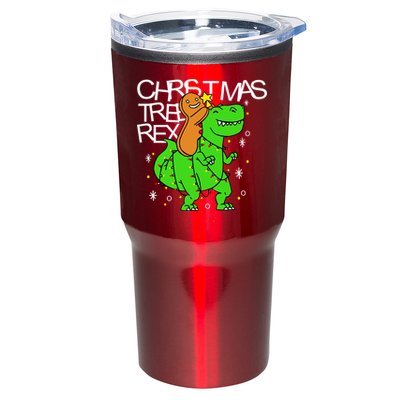 Christmas Tree Rex TRex Gingerbread Man Funny Tumbler