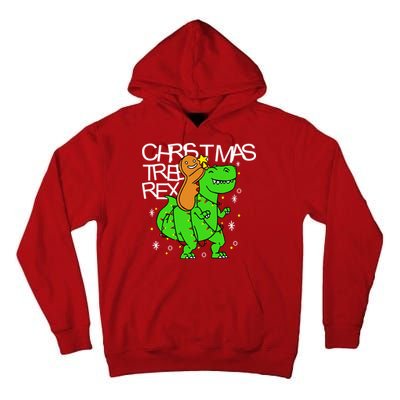 Christmas Tree Rex TRex Gingerbread Man Funny Tall Hoodie