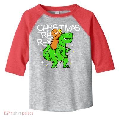 Christmas Tree Rex TRex Gingerbread Man Funny Toddler Fine Jersey T-Shirt