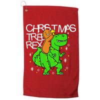 Christmas Tree Rex TRex Gingerbread Man Funny Golf Towel