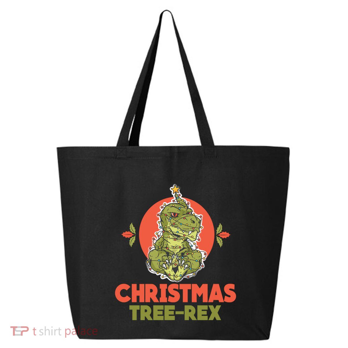 Christmas Tree Rex Merry Christmas Funny Xmas Trex Funny Gift 25L Jumbo Tote