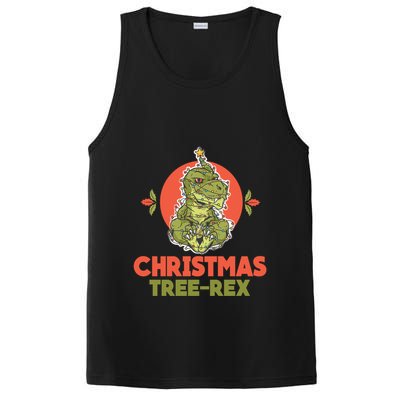 Christmas Tree Rex Merry Christmas Funny Xmas Trex Funny Gift PosiCharge Competitor Tank