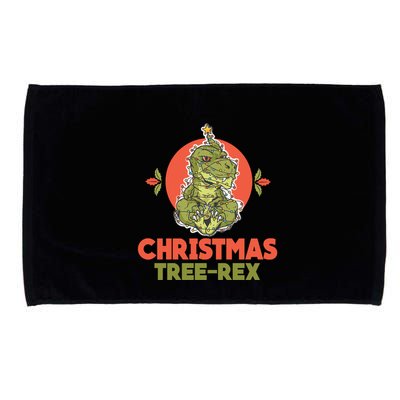 Christmas Tree Rex Merry Christmas Funny Xmas Trex Funny Gift Microfiber Hand Towel