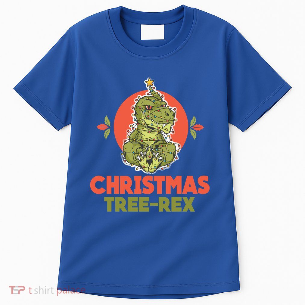 Christmas Tree Rex Merry Christmas Funny Xmas Trex Funny Gift Tall T-Shirt