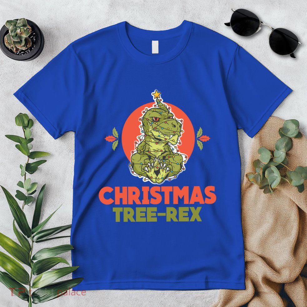 Christmas Tree Rex Merry Christmas Funny Xmas Trex Funny Gift Premium T-Shirt