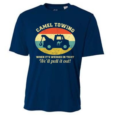 Camel Towing Retro Adult Humor Saying Funny Halloween Gift Cooling Performance Crew T-Shirt