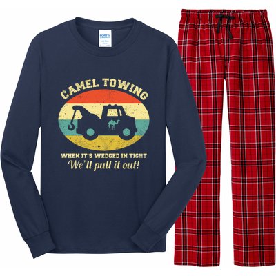 Camel Towing Retro Adult Humor Saying Funny Halloween Gift Long Sleeve Pajama Set