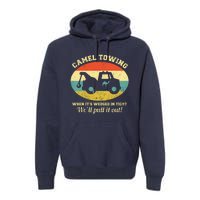 Camel Towing Retro Adult Humor Saying Funny Halloween Gift Premium Hoodie